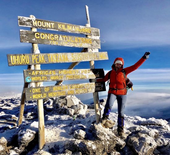 After spending two weeks in Africa visiting schools and villages in Tanzania and Zanzibar with Wide Awake Missions, out of Fort Collins, Colorado, members of the group opted to climb Mt. Kilimanjaro. Above, Holly Fortier, a junior at Chico High School, made it to the summit (19,341 feet elevation) on Aug. 1. Holly was the only member of the group from the West Coast. (Contributed photo)